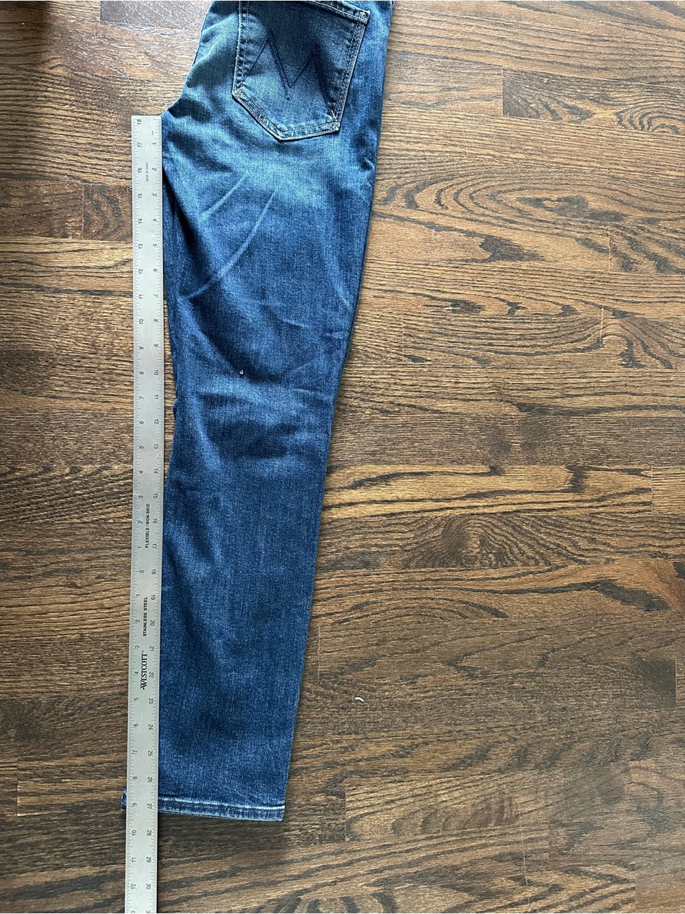 MOTHER The Mid Rise Dazzler Ankle Jeans On The Edge Wash Size 26 Stretch Denim - Picture 10 of 11